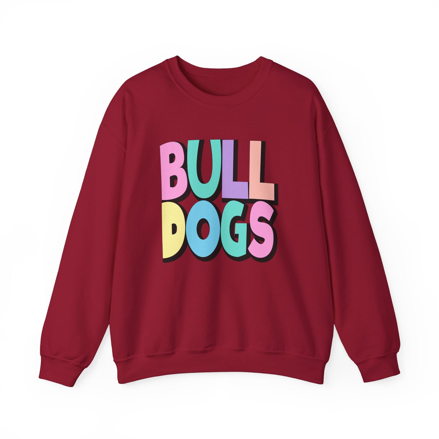 Colorful Bulldogs- Adult Unisex Heavy Blend™ Crewneck Sweatshirt