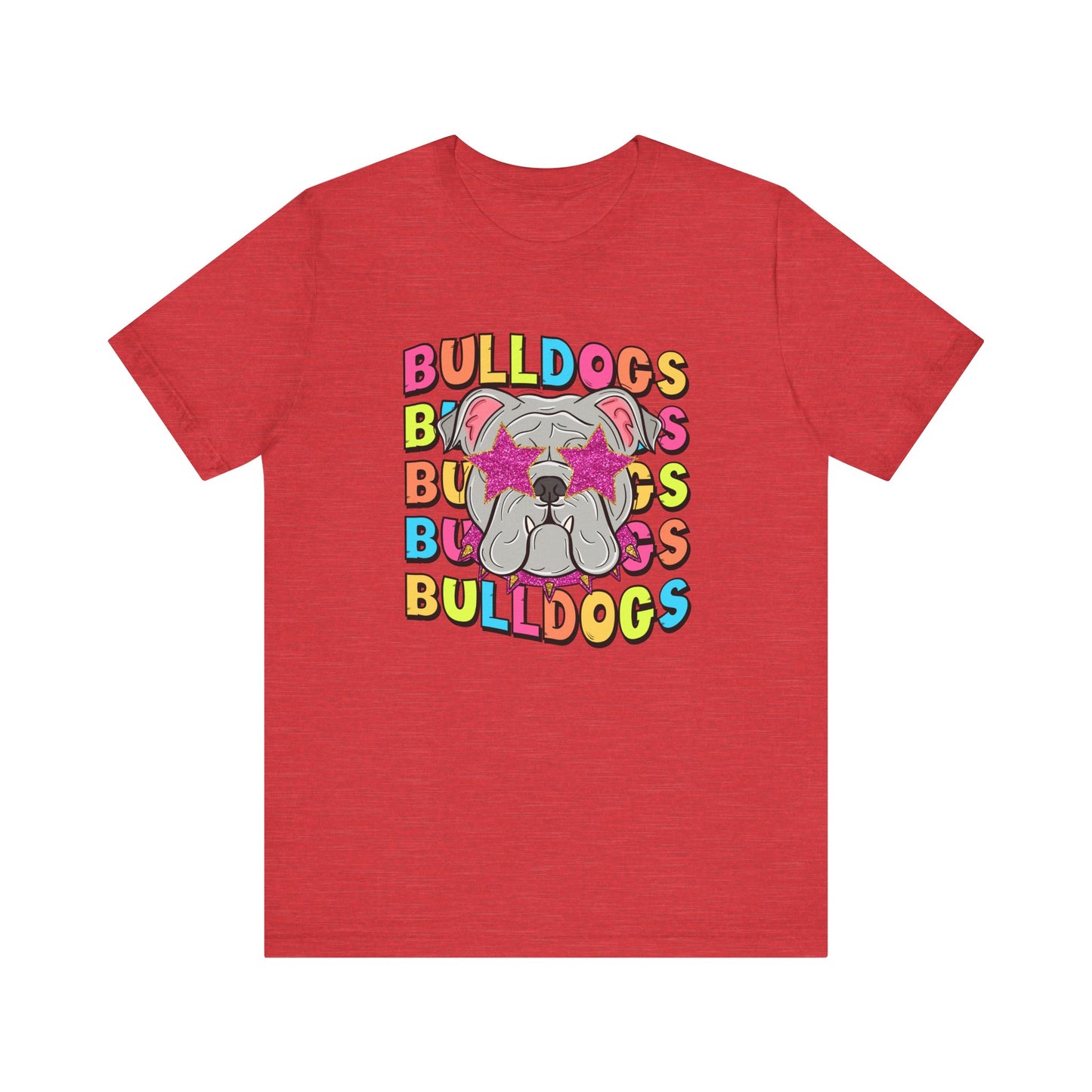 Retro Bulldogs- Unisex Jersey Short Sleeve Tee