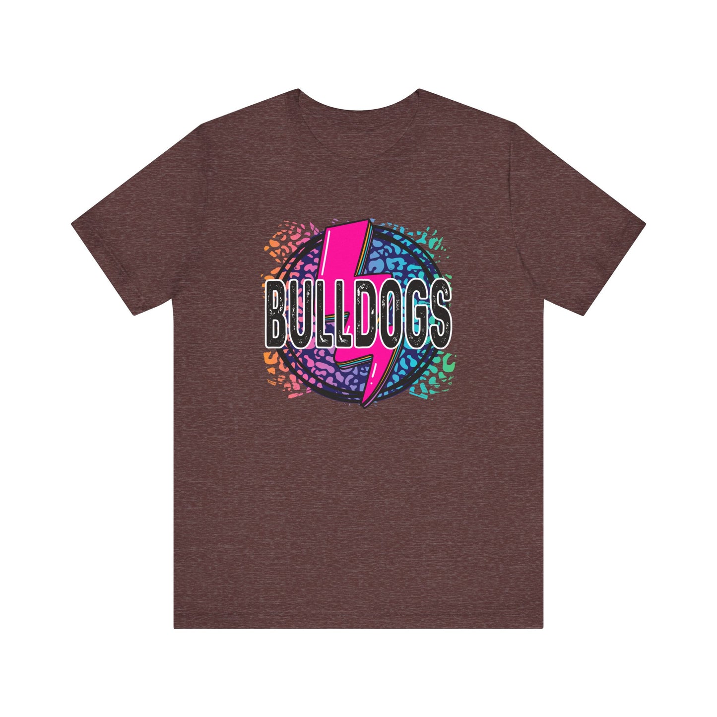 Colorful Bulldogs Adult Unisex Jersey Short Sleeve Tee