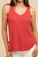 V Neck Sleeveless Cami Top