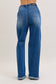 Karla High Waist Column Straight Button-Fly & Back Welt Pkts