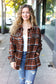 Put Together Rust Plaid & Animal Print Button Down Jacket