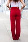 Judy Blue Heart Shaped High Rise Red Straight Leg Jeans