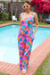 Summer Vibes Multicolor Abstract Floral Sleeveless Wide Leg Jumpsuit