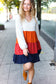 Beautiful You Orange & Multicolor Tiered Babydoll Dress