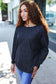 Beautiful You Charcoal Ribbed Brushed Hacci Sweater