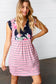 Pink Floral & Striped Yoke Babydoll Dress