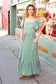 Perfectly You Green Ditzy Floral Fit & Flare Maxi Dress