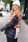 Catch Glances Muticolor Plaid Color Block Snap Button Shacket