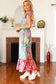 Vacay Vibes Blue Floral Print Sweetheart Twisted Neckline Maxi Dress