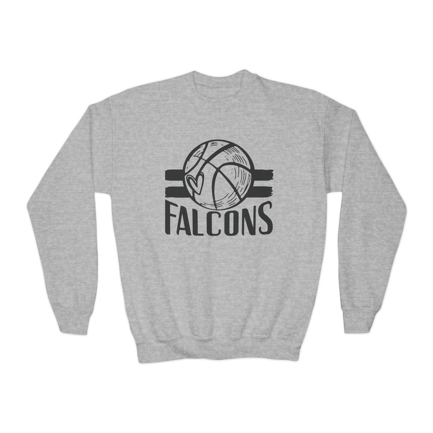 Falcons Basketball Youth Crewneck Sweatshirt