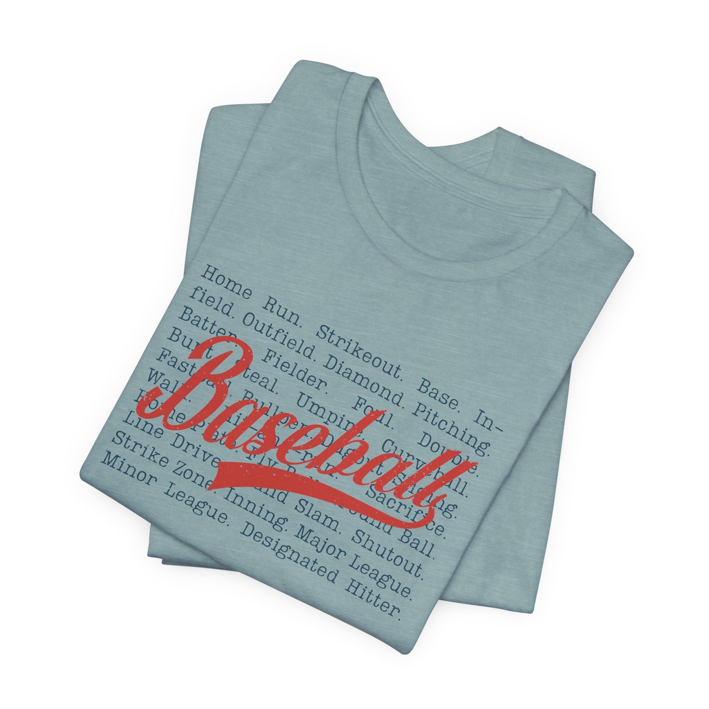 Baseball Words- Adult Unisex Jersey Short Sleeve Tee