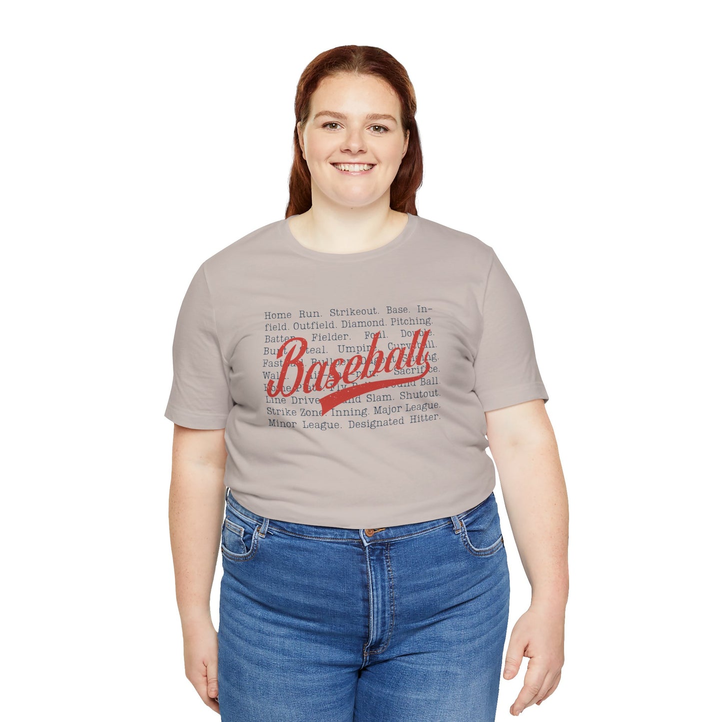Baseball Words- Adult Unisex Jersey Short Sleeve Tee