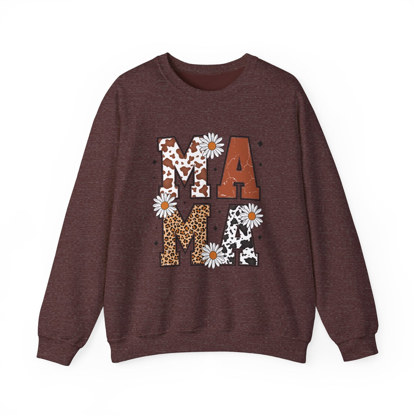 Cow Print Mama - Unisex Heavy Blend™ Crewneck Sweatshirt
