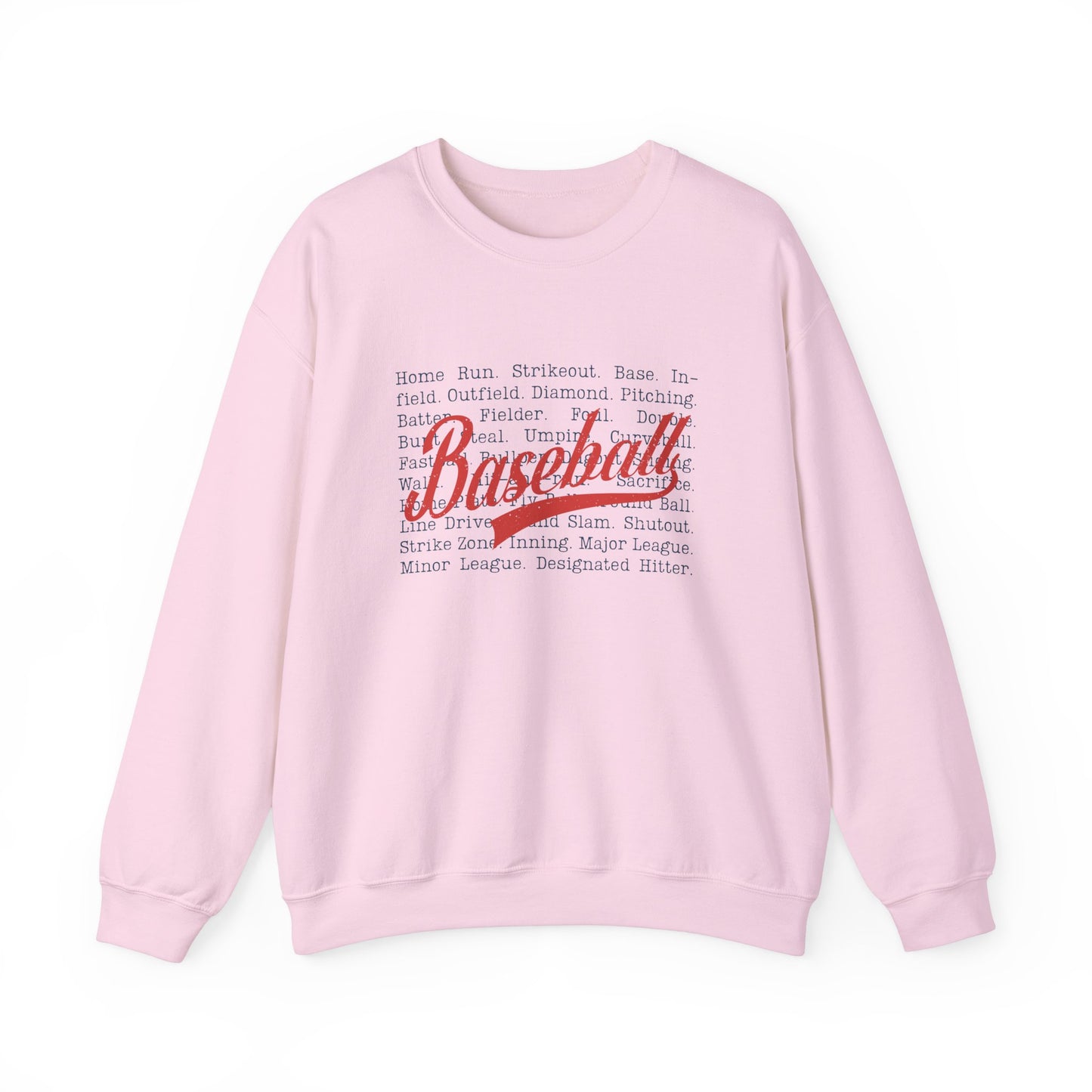 Baseball Words- Adult Unisex Heavy Blend™ Crewneck Sweatshirt