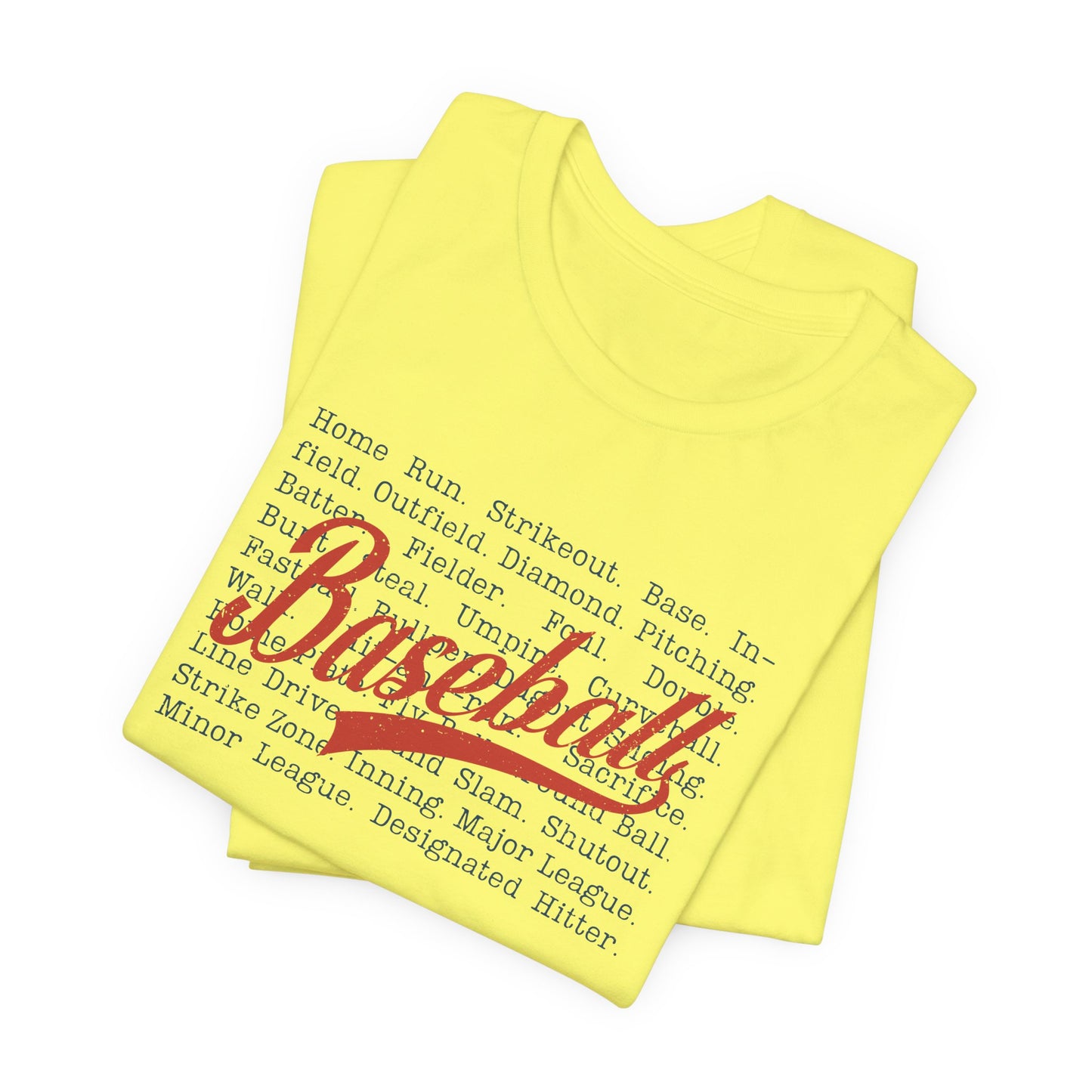 Baseball Words- Adult Unisex Jersey Short Sleeve Tee