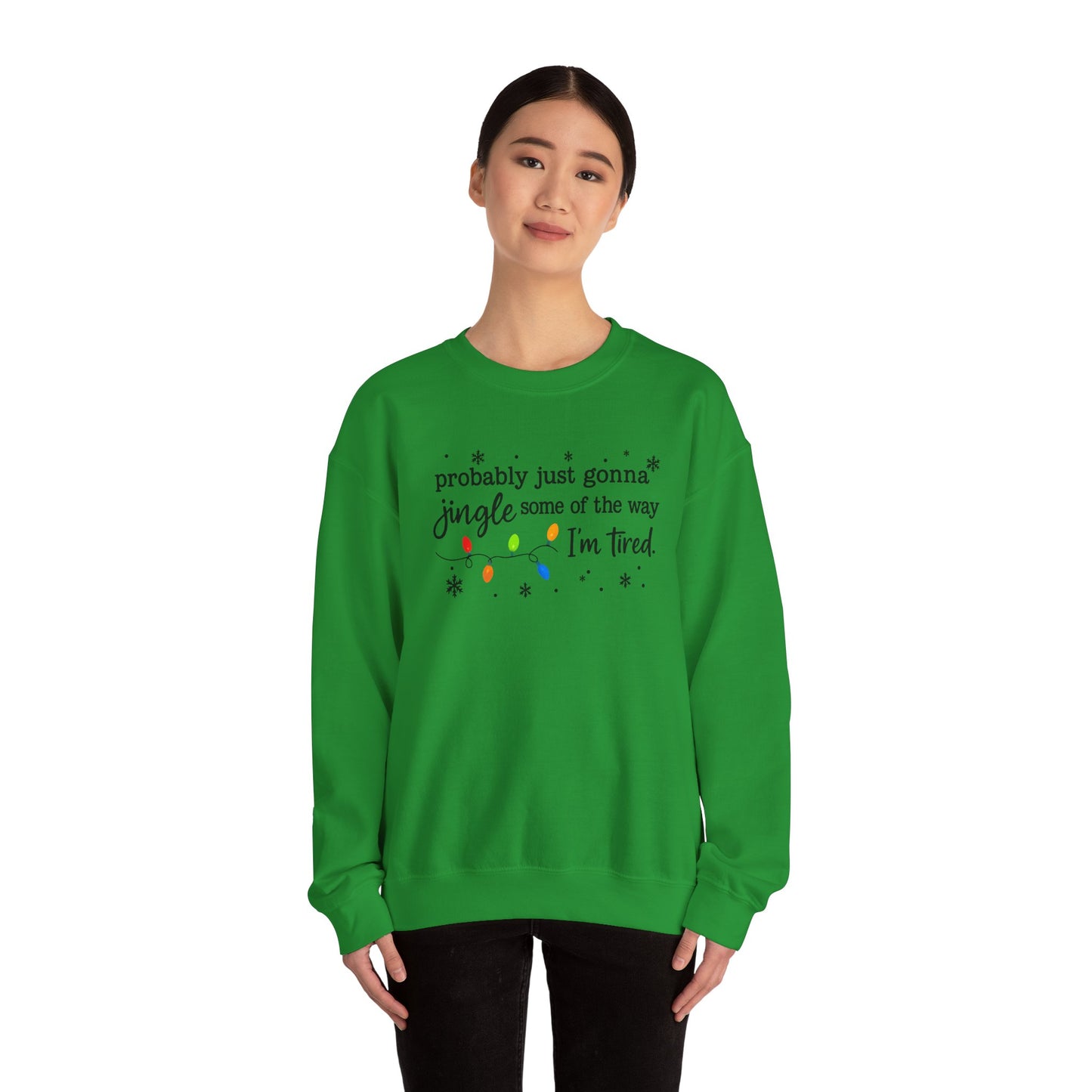 Jingle Some of the Way-  Multi Color Ink- Crewneck Sweatshirt