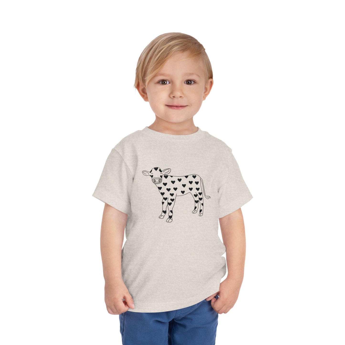 Valentine Cow Toddler Short Sleeve Tee