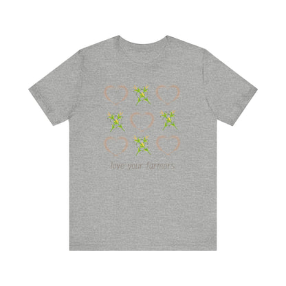 XOXO- Love Your Farmers - Adult Unisex Jersey Short Sleeve Tee