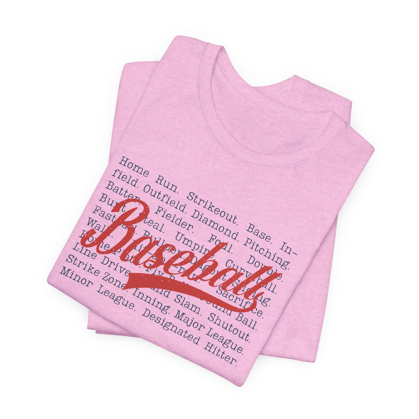 Baseball Words- Adult Unisex Jersey Short Sleeve Tee