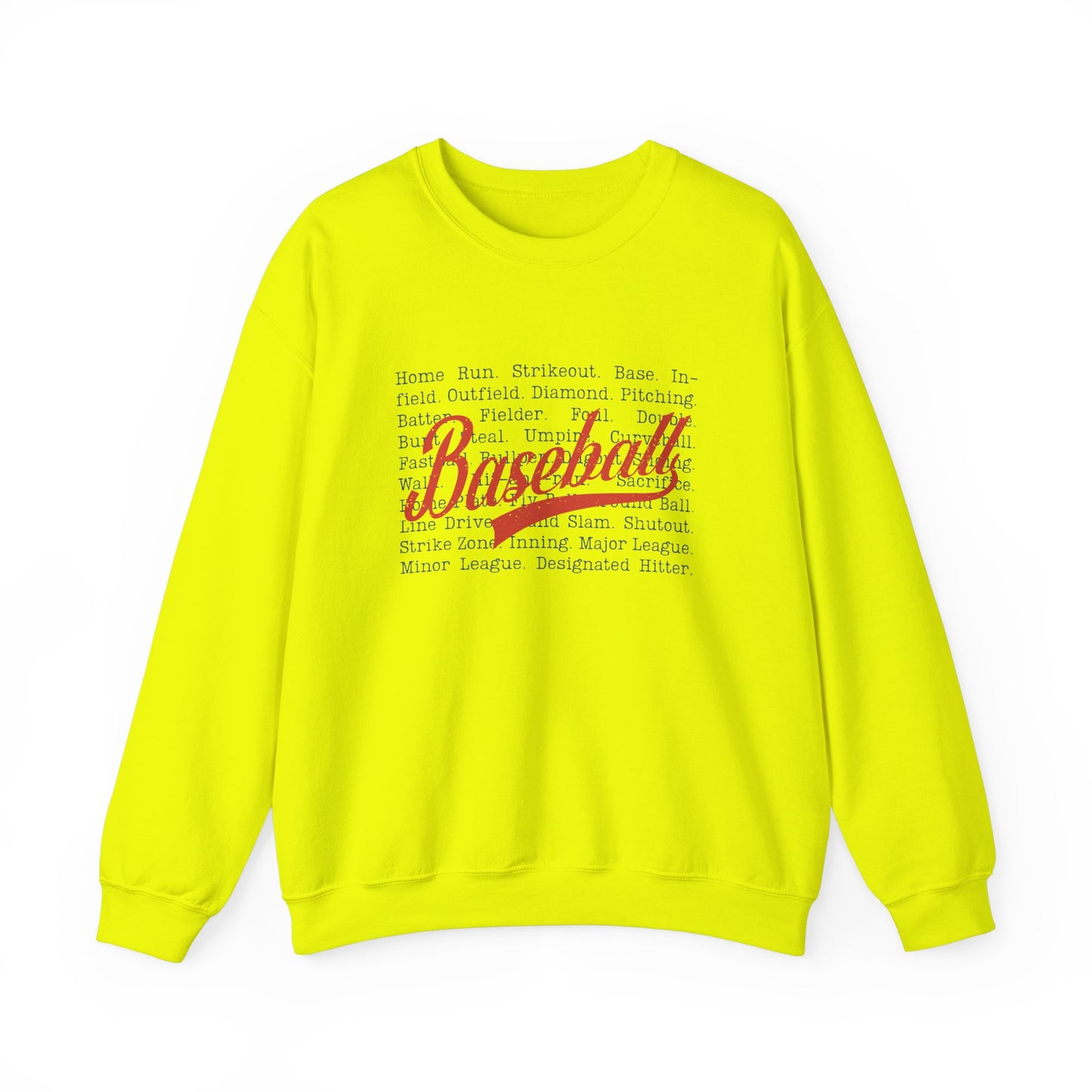 Baseball Words- Adult Unisex Heavy Blend™ Crewneck Sweatshirt