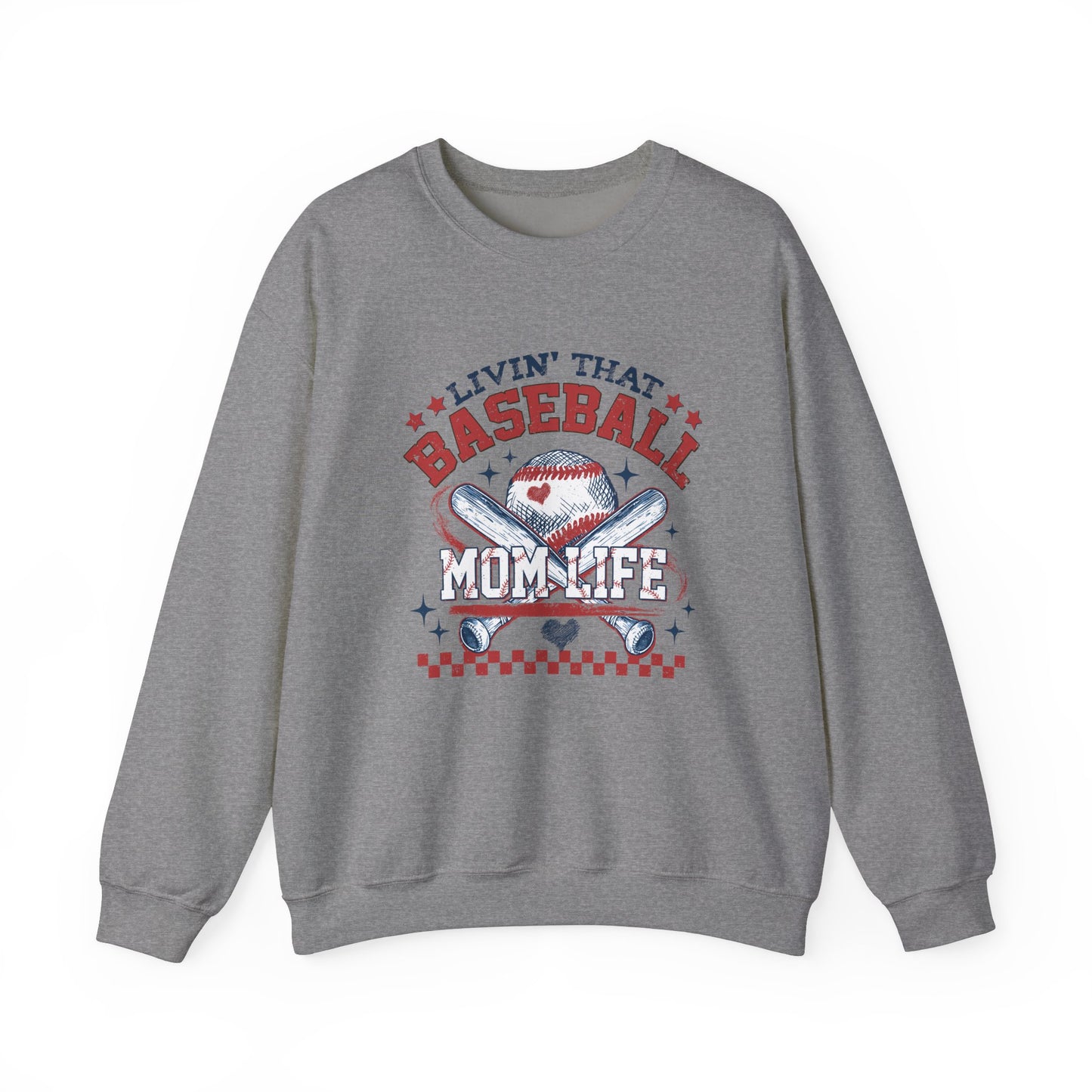 Baseball Mom Life Crewneck Sweatshirt