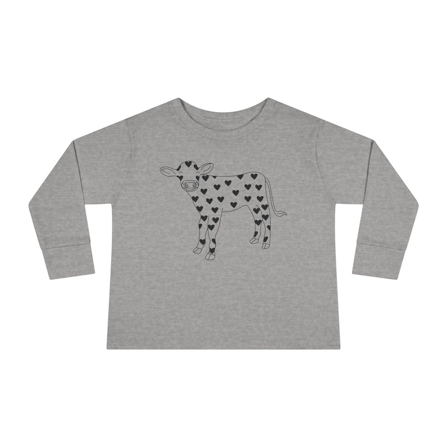 Valentine Cow - Toddler Long Sleeve Tee