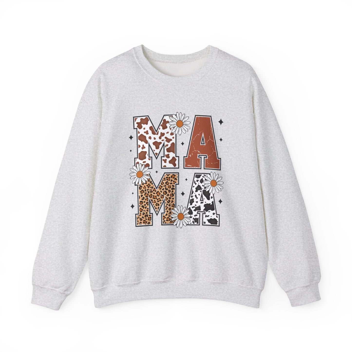 Cow Print Mama - Unisex Heavy Blend™ Crewneck Sweatshirt