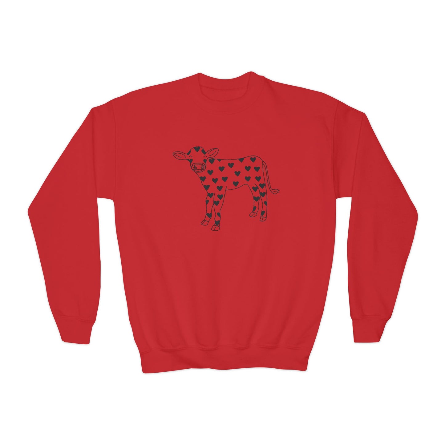 Valentines Cow- Youth Crewneck Sweatshirt