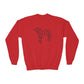 Valentines Cow- Youth Crewneck Sweatshirt