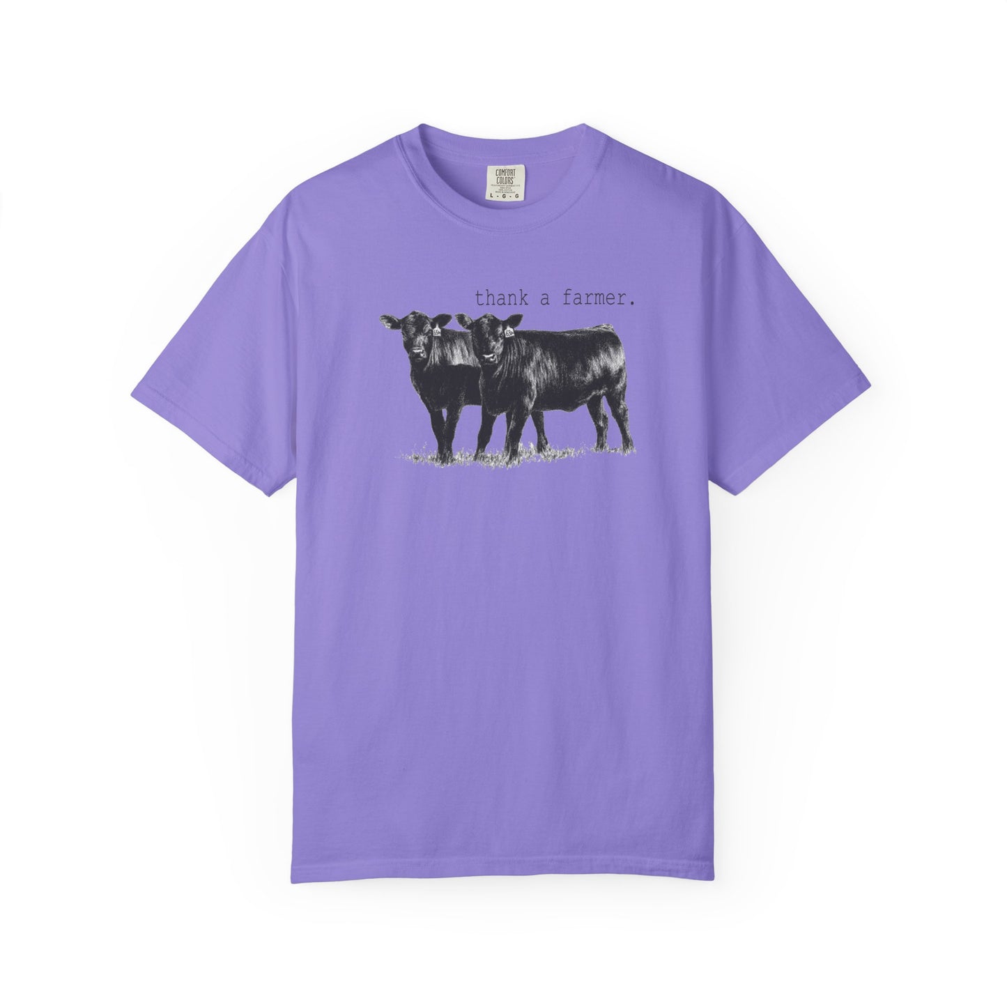 Thank a Farmer Shirt – Cow Graphic Tee – Comfort Colors Farm Shirt – Country Life Tee – Support Farmers Shirt