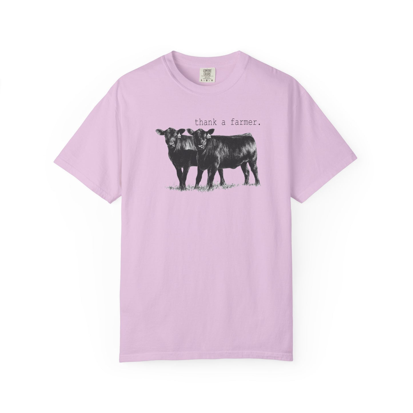 Thank a Farmer Shirt – Cow Graphic Tee – Comfort Colors Farm Shirt – Country Life Tee – Support Farmers Shirt