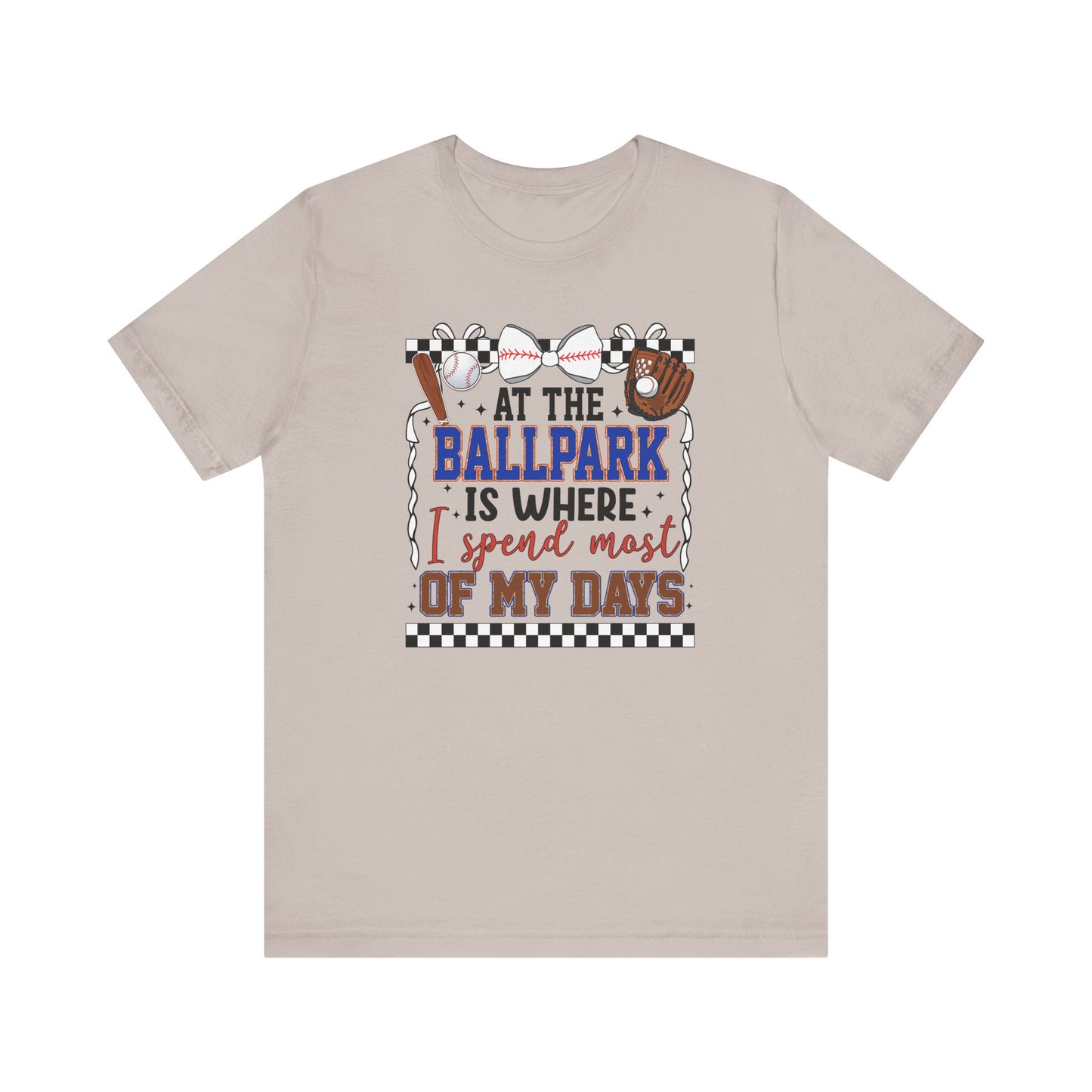 At the Ballpark- Adult Unisex Jersey Short Sleeve Tee