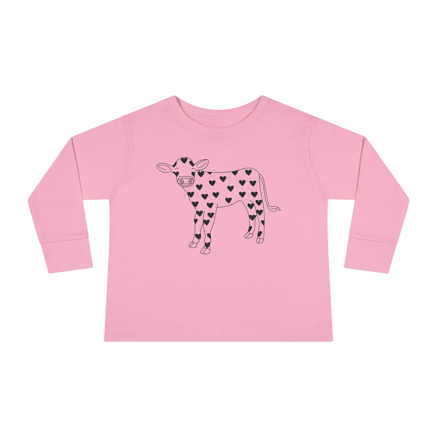 Valentine Cow - Toddler Long Sleeve Tee