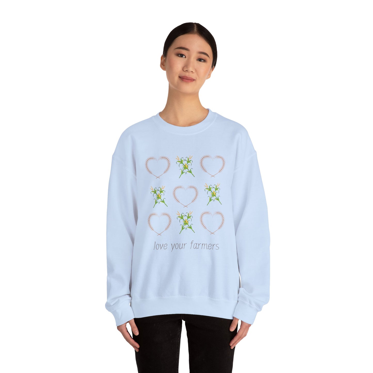 XOXO Love Your Farmers - Adult Unisex Heavy Blend™ Crewneck Sweatshirt