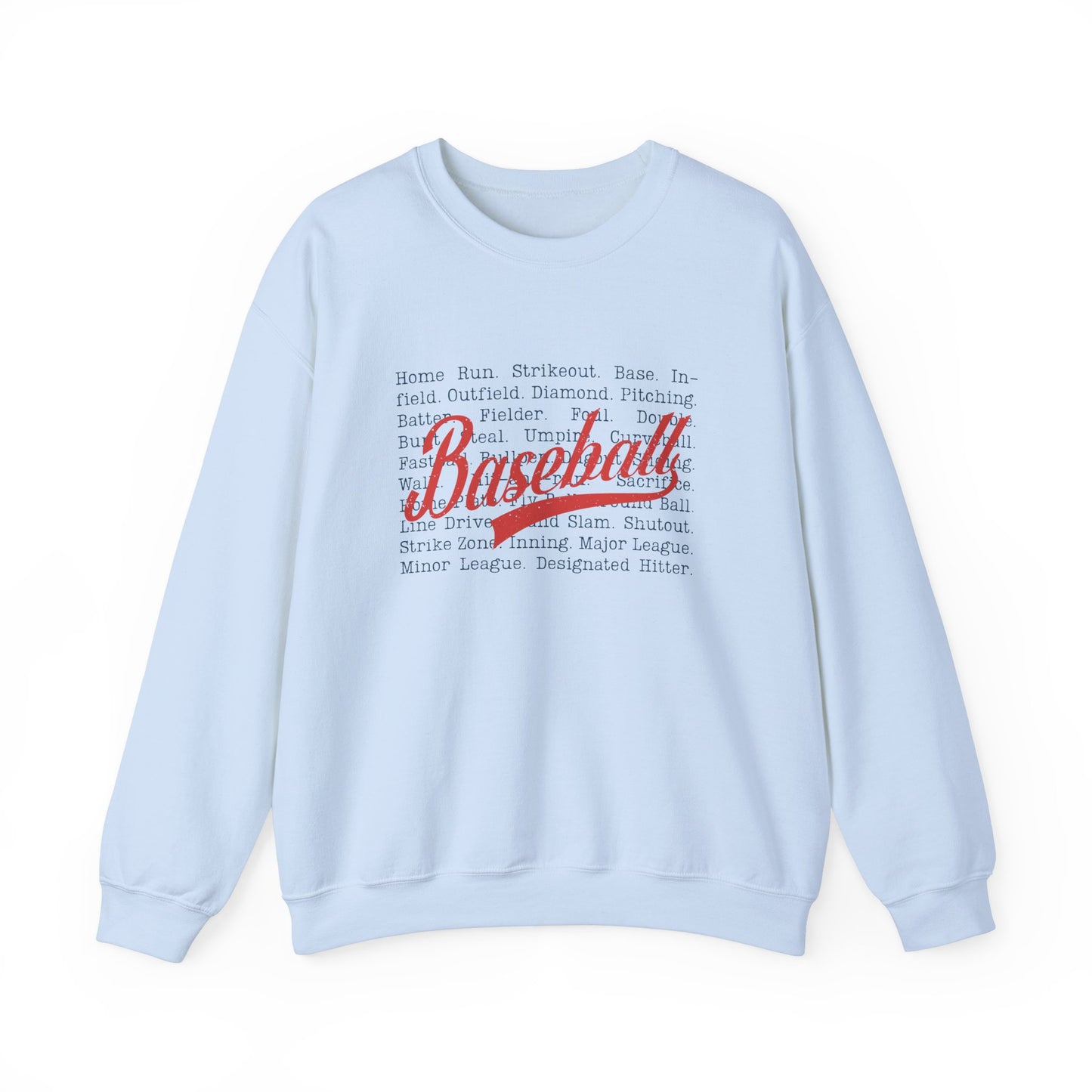 Baseball Words- Adult Unisex Heavy Blend™ Crewneck Sweatshirt