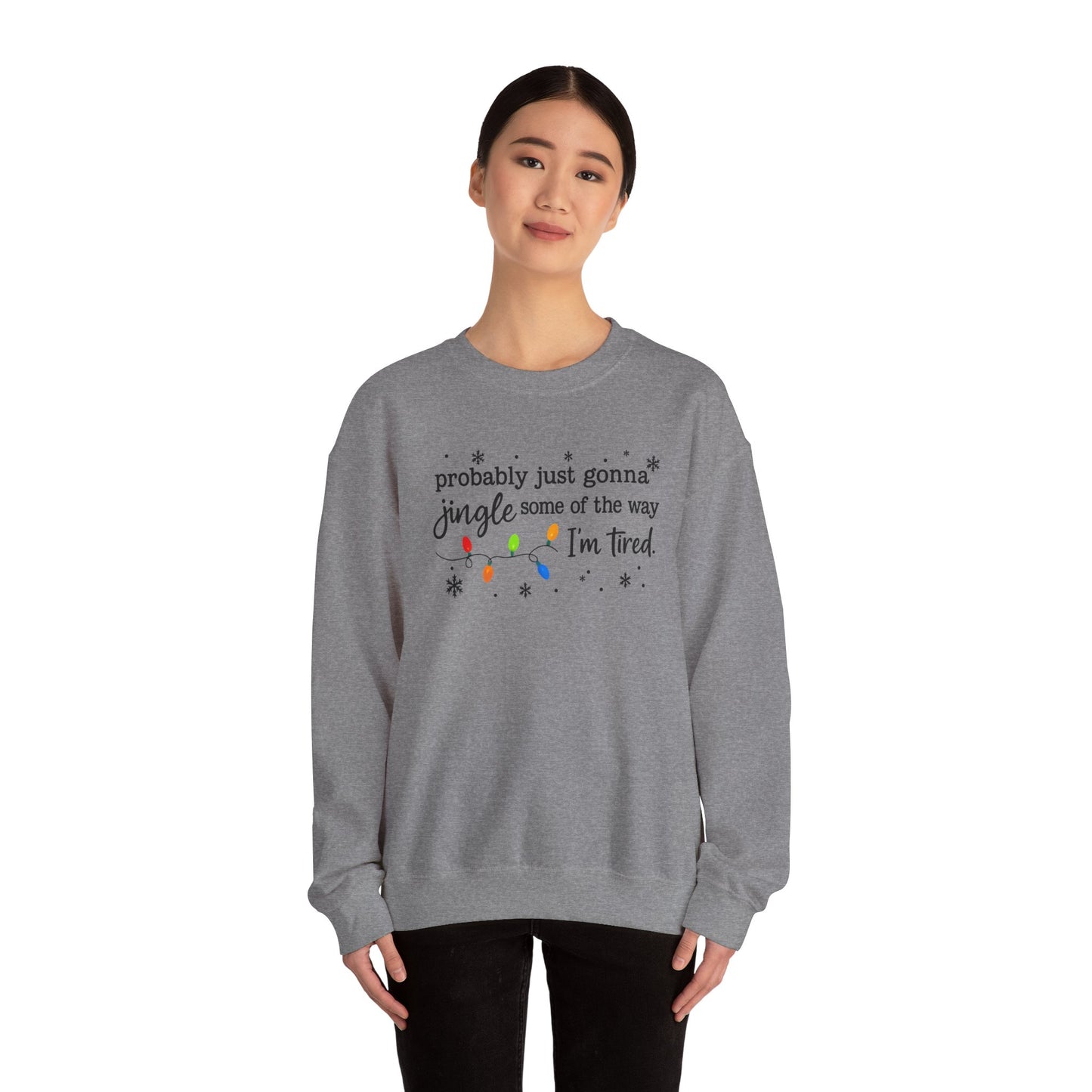 Jingle Some of the Way-  Multi Color Ink- Crewneck Sweatshirt