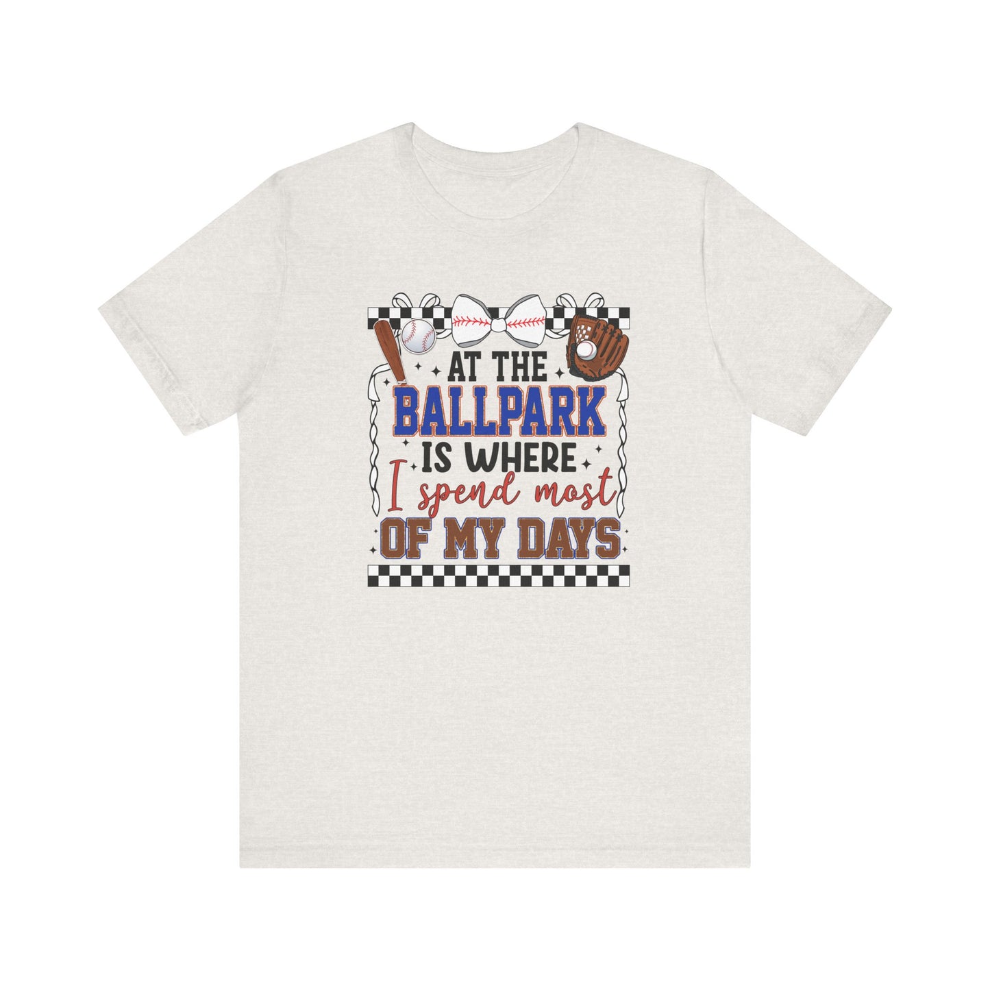 At the Ballpark- Adult Unisex Jersey Short Sleeve Tee