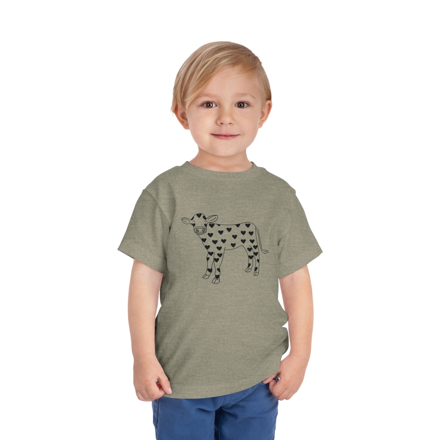 Valentine Cow Toddler Short Sleeve Tee