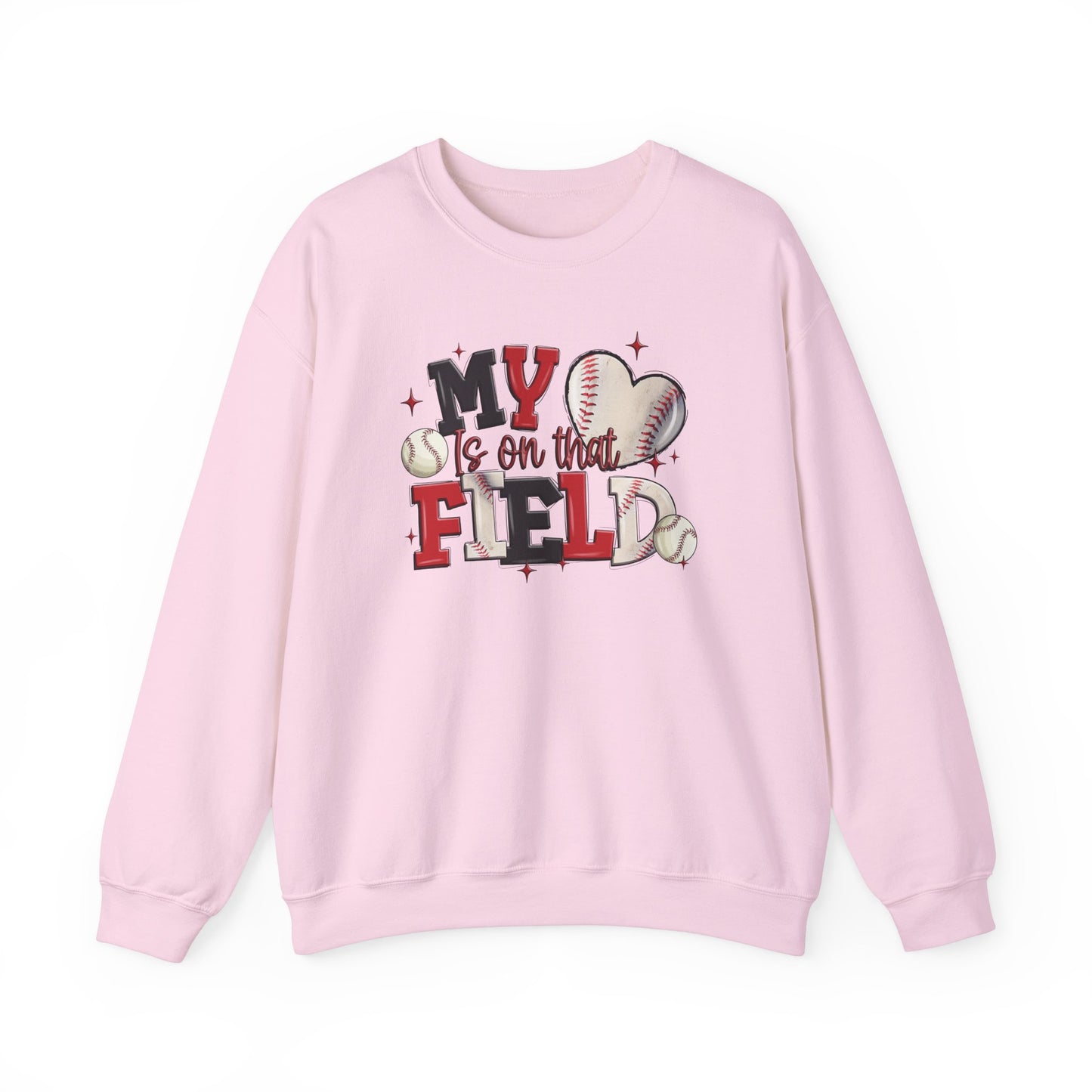 Baseball My Heart Is on That Field- Unisex Heavy Blend™ Crewneck Sweatshirt
