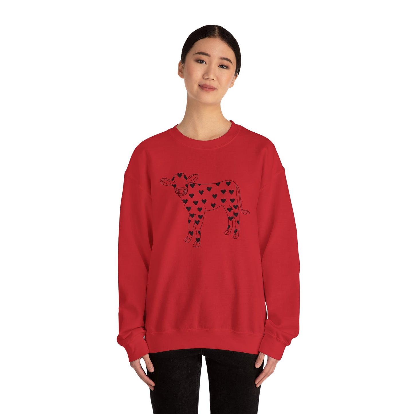 Valentine Cow - Unisex Heavy Blend™ Crewneck Sweatshirt