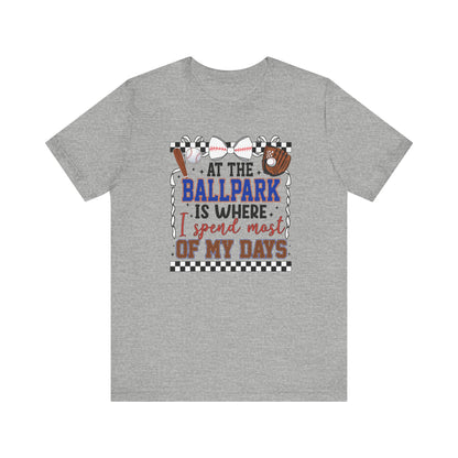 At the Ballpark- Adult Unisex Jersey Short Sleeve Tee
