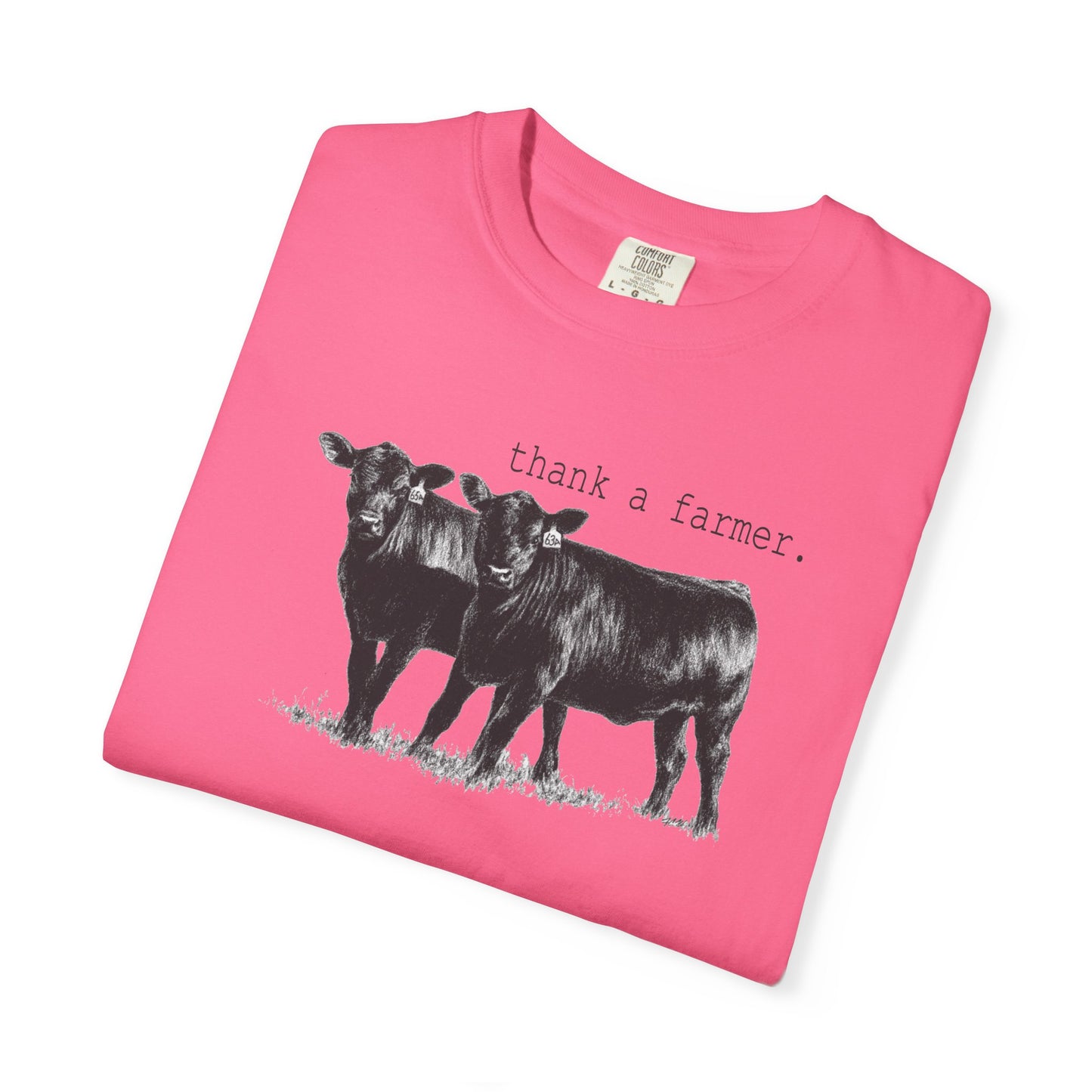 Thank a Farmer Shirt – Cow Graphic Tee – Comfort Colors Farm Shirt – Country Life Tee – Support Farmers Shirt