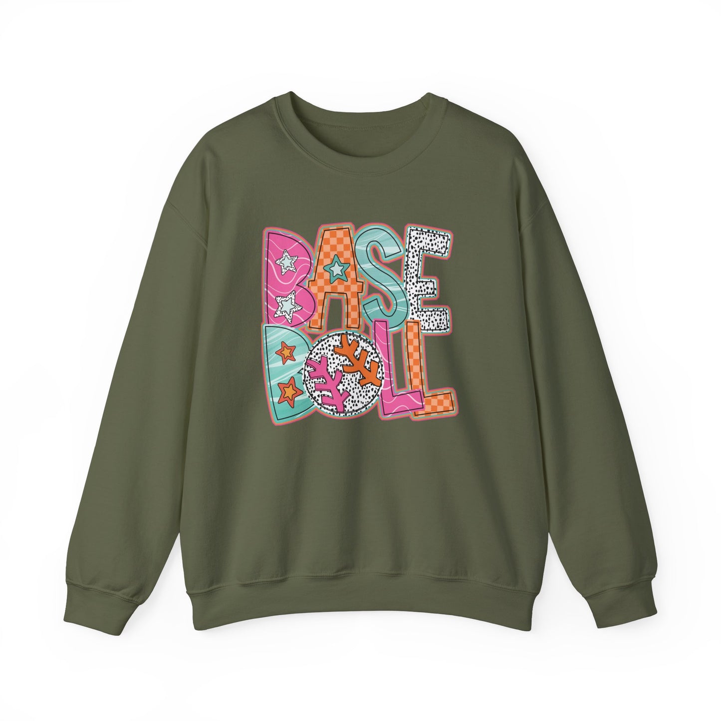 Funky Baseball- Unisex Heavy Blend™ Crewneck Sweatshirt