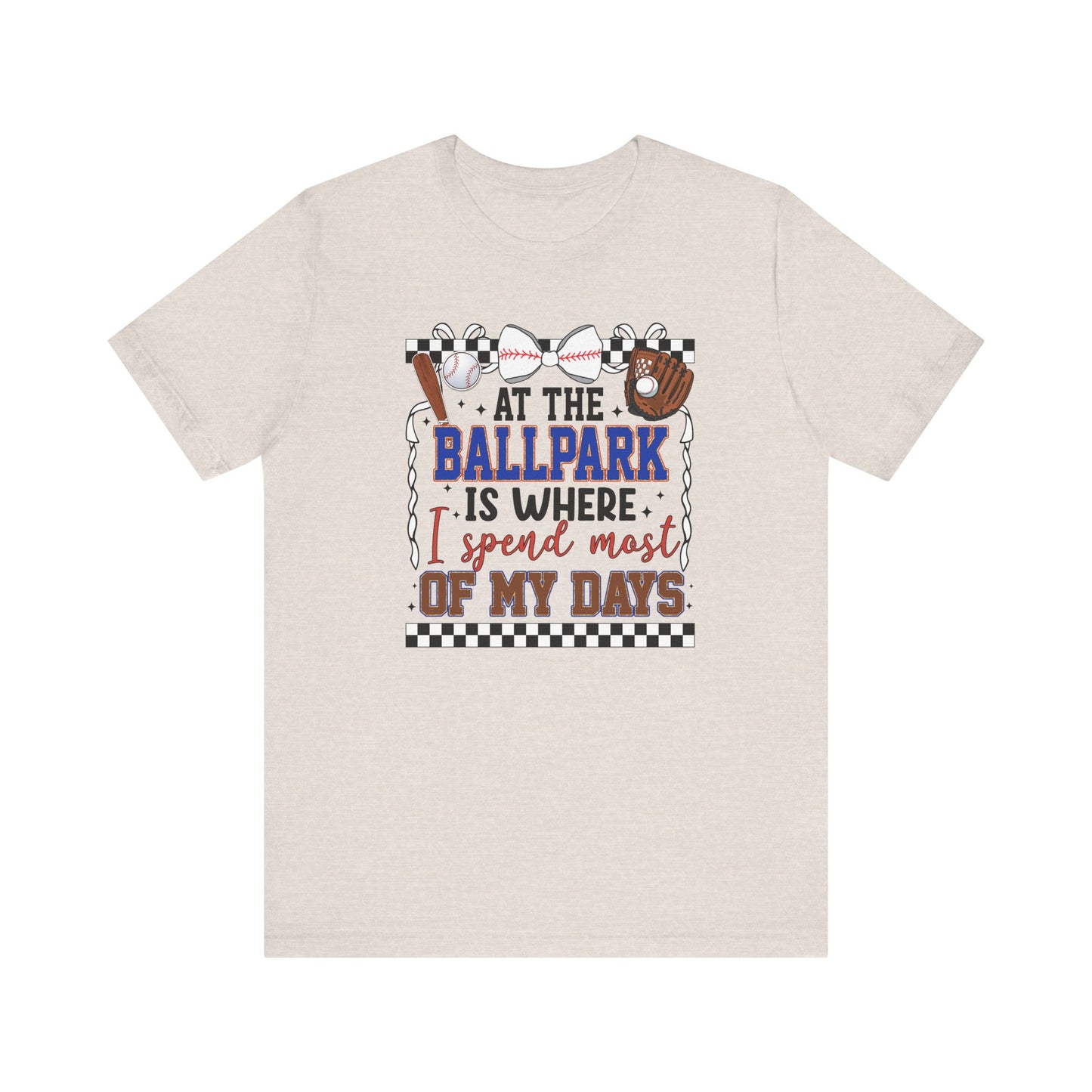 At the Ballpark- Adult Unisex Jersey Short Sleeve Tee