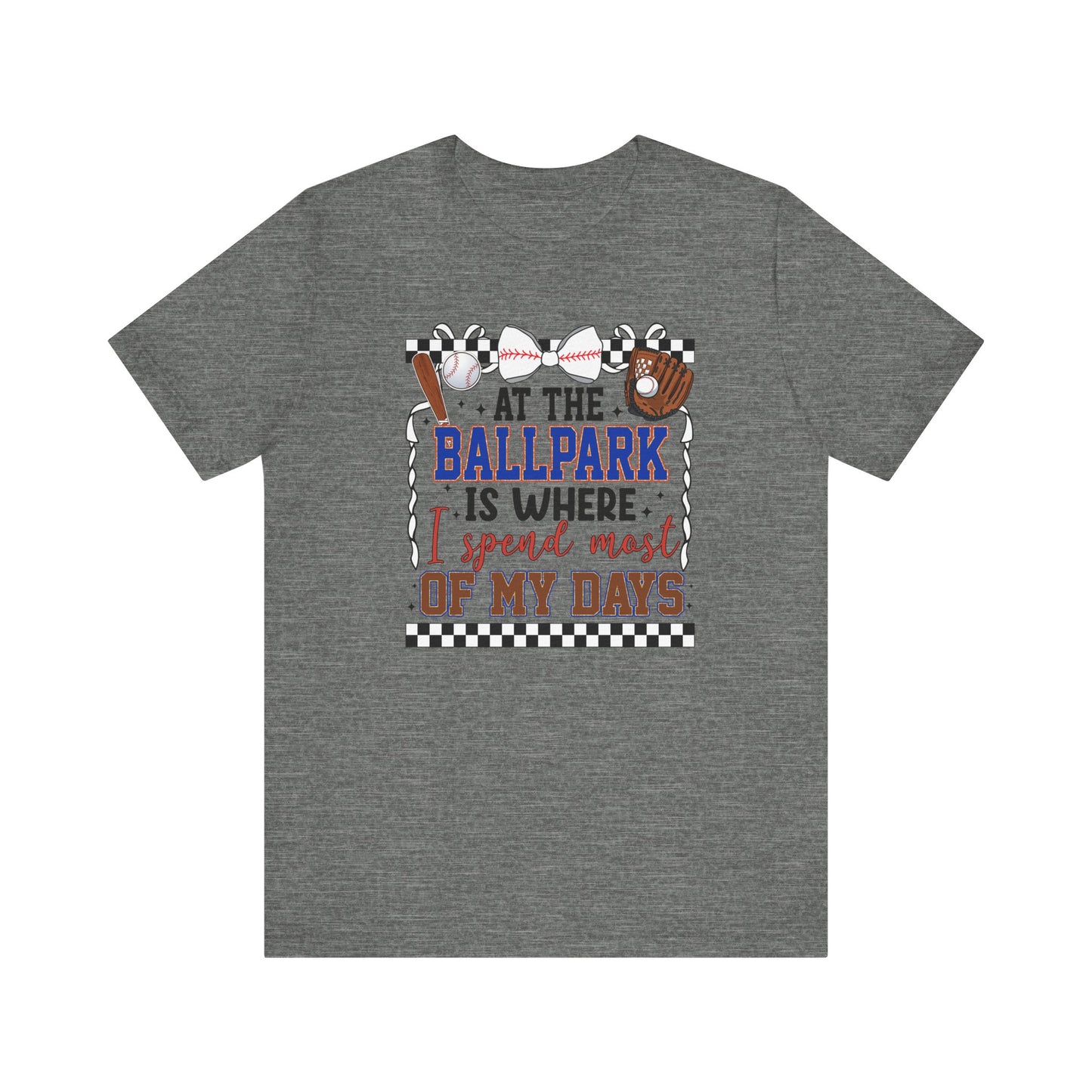 At the Ballpark- Adult Unisex Jersey Short Sleeve Tee