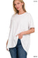 Cotton Drop Shoulder Oversized Top