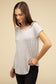 Flowy Round Hem Rayon Short Sleeve Top