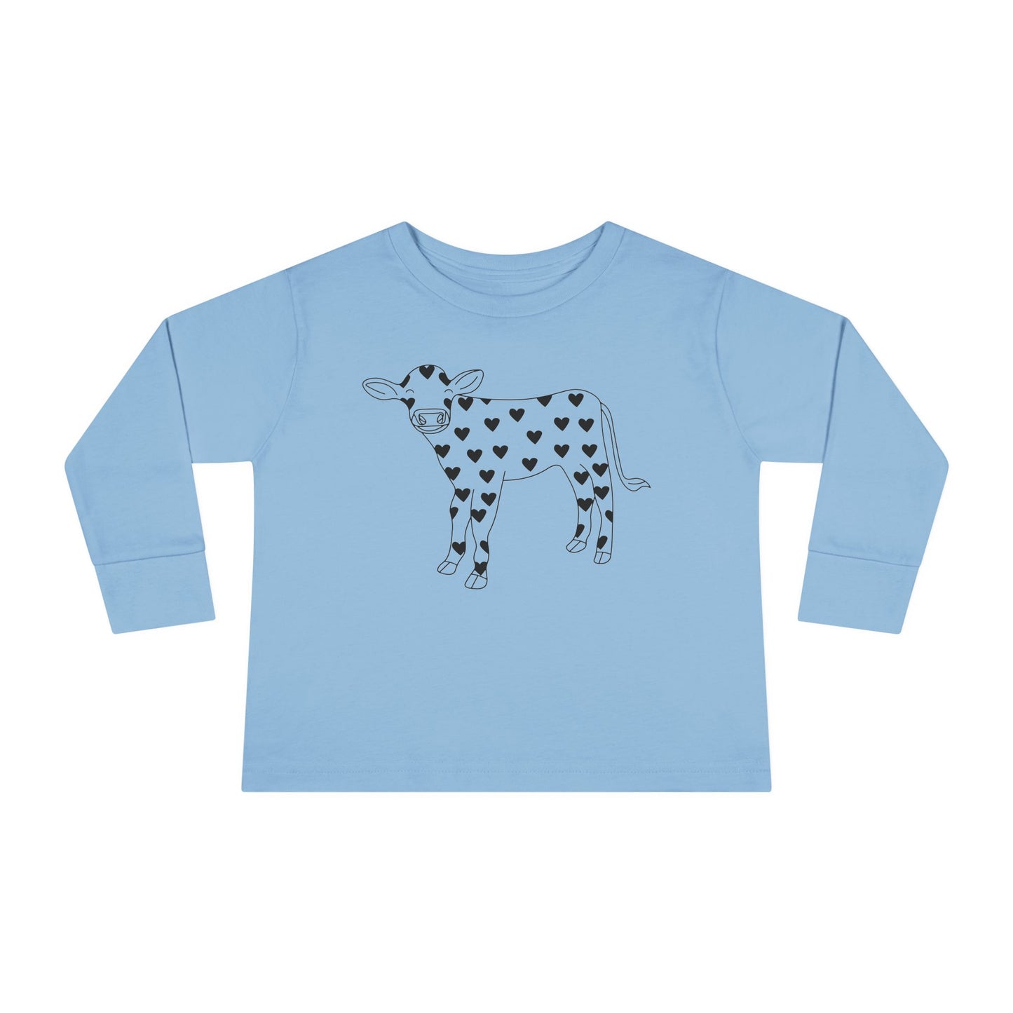 Valentine Cow - Toddler Long Sleeve Tee