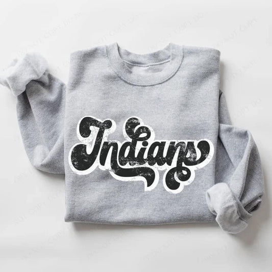 Indians Script- Crewneck